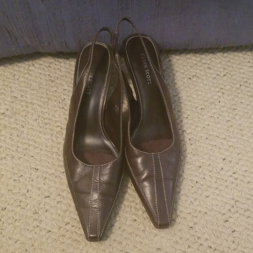 Karen Scott brown slingback shoes